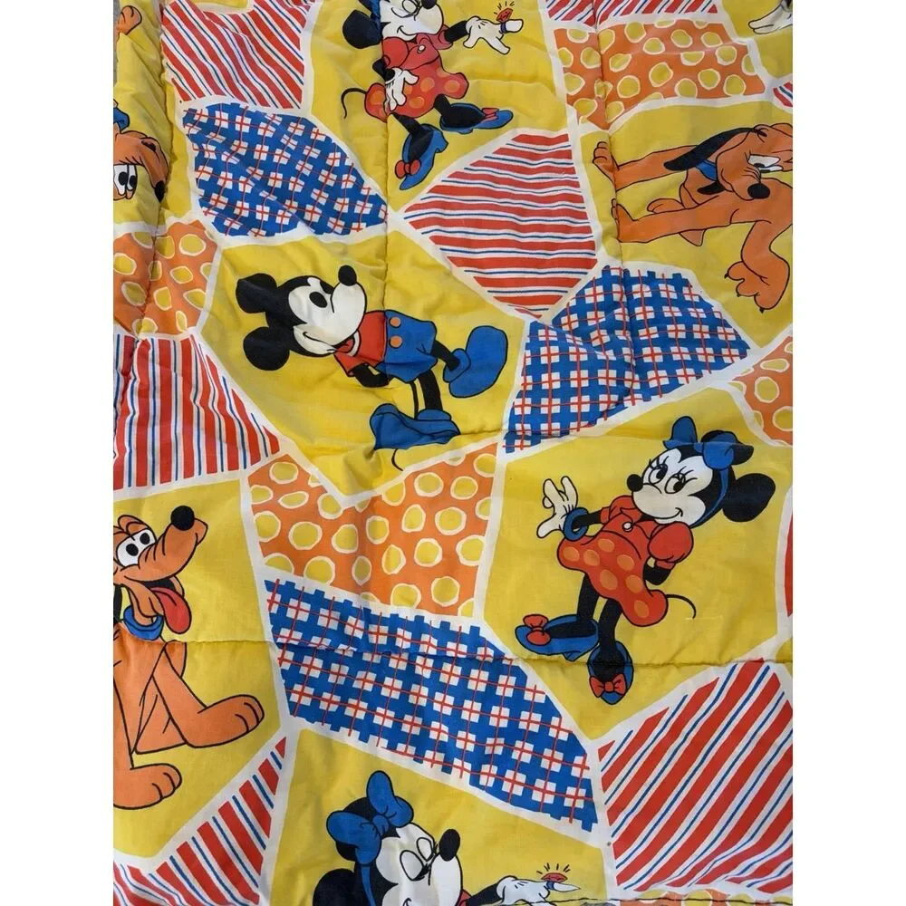 vintage Disney Mickey Minnie Mouse Pluto Sleeping Bag 77